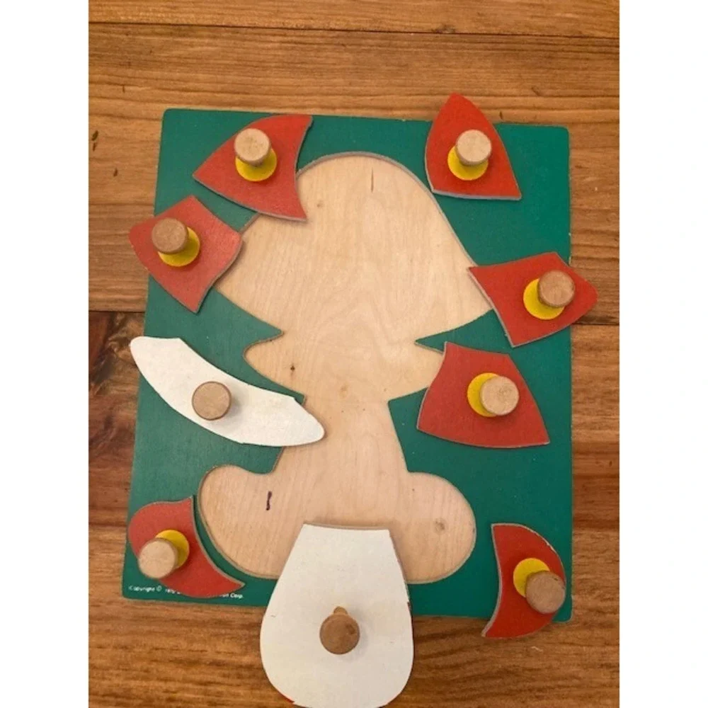 Vintage 1970 Childcraft Education Corp Mushroom Puzzle Toddler‎